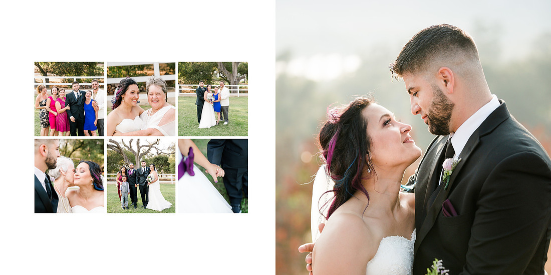 Bride and groom under Oakd at Circle oak ranch in Fallbrook, CA